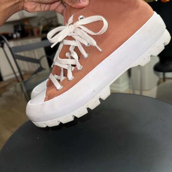 Converse High-Top Sneakers in Brown and White - Picture 11 of 14